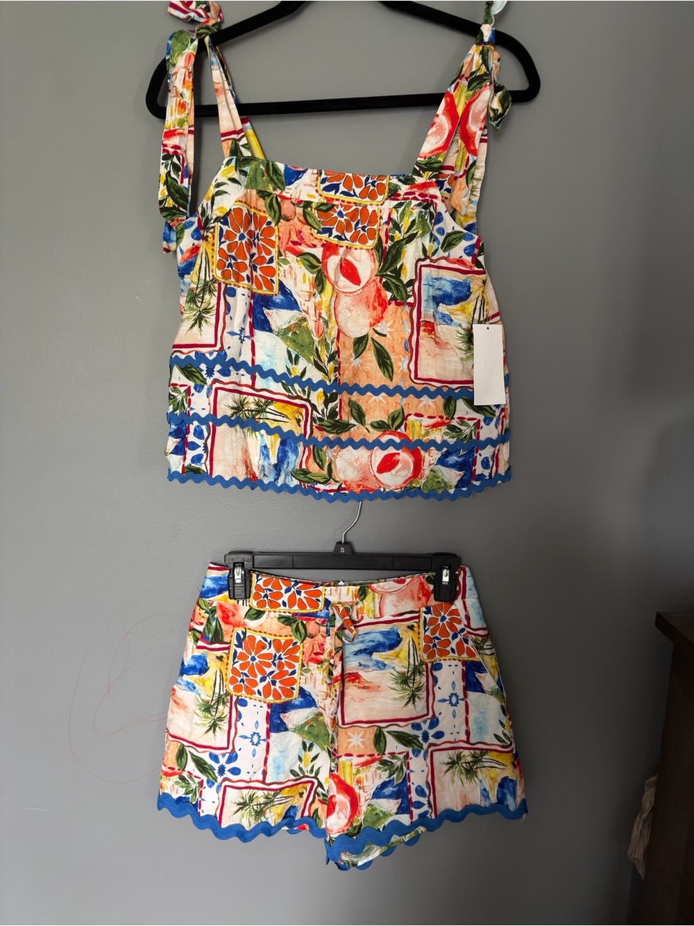 TCEC Multicolor Floral-Print V-Neck Dress Top